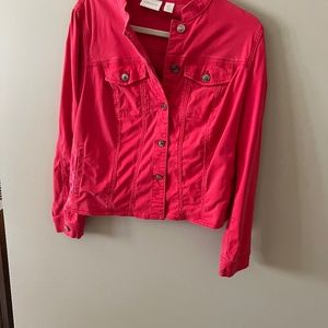 Chicos Hot Pink Jeans Jacket
